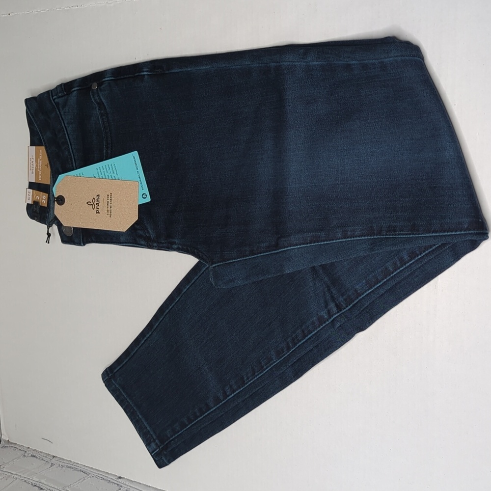 NWT prana sienna organic cotton skinny jeans in deep blue short